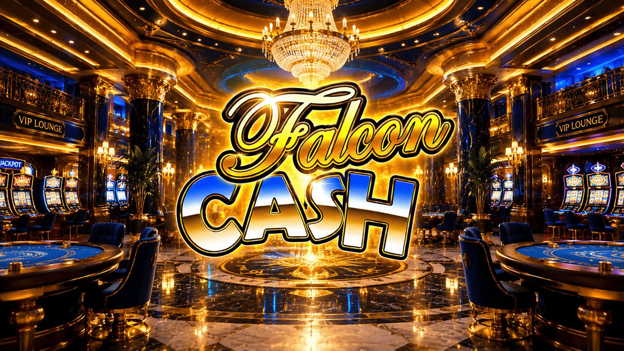 Portada de Falcon Cash, tragamonedas de tres rodillos con halcón
